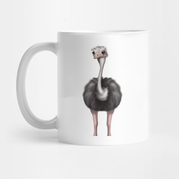 Cute Ostrich Drawing by Play Zoo